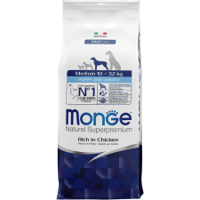 Monge Medium Puppy &amp;amp; Junior Száraz Kutyatáp - 15 kg kutyaeledel