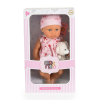 Moni Baba 30cm újszülött macival pink MBN-111800