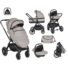 Moni Christiano babakocsi szett 3in1 lapra csukható, alu váz, 22kgig bézs babakocsi