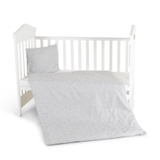 Moni Nook 3 részes bébi ágynemű huzat garnitúra SZÜRKE CSILLAG babaágynemű, babapléd