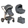 Moni Polly 3in1 babakocsi szett: sport+mózes fekete 107985
