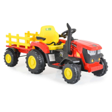 Moni Rancher elektromos traktor utánfutóval - Piros/sárga elektromos járgány
