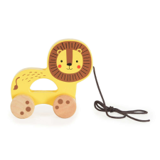 Moni Tooky Toys Húzható fa játék - Sárga - Oroszlán tili toli