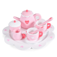 Moni Toys Fa játék teás készlet 12 db-os konyhakészlet
