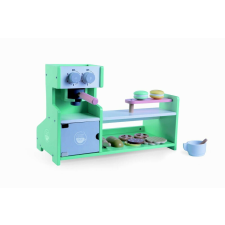 Moni Toys Fajáték fa kávézó konyhakészlet