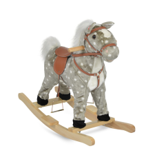 Moni Toys Plüss Hintaló pöttyös 70cm - Szürke fajáték
