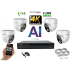  Monitorrs Security - 4K AI IP kamerarendszer 4 kamerával 8 Mpix WD - 6376K4