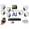  Monitorrs Security - 4K AI IP kamerarendszer 7 kamerával 8 Mpix WD - 6376K7