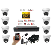  Monitorrs Security - AHD dóm kamerarendszer 8 kamerával 2 Mpix - 6196K8 megfigyelő kamera