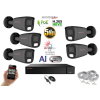  Monitorrs Security - AI Hybrid Light IP kamerarendszer 5 kamerával 5 Mpix GT - 6144k5