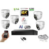  Monitorrs Security - AI Hybrid Light IP kamerarendszer 5 kamerával 8 Mpix WD - 6481k5