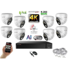  Monitorrs Security - AI Hybrid Light IP kamerarendszer 8 kamerával 8 Mpix WD - 6481k8