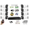  Monitorrs Security - AI IP Aktív kamerarendszer 8 kamerával 5 mpix WTube - 6079K8