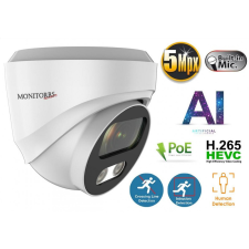 Monitorrs Security - AI IP Dóm kamera mikrofonnal 5 Mpix - 6370A megfigyelő kamera