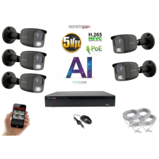 Monitorrs Security - AI IP kamerarendszer 5 kamerával 5 Mpix GT - 6373K5 megfigyelő kamera