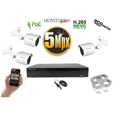  Monitorrs Security - IP kamerarendszer 3 kamerával 5 Mpix WT - 6082K3 megfigyelő kamera
