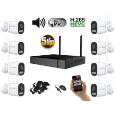 Monitorrs Security - Wifi IP kamerarendszer 8 kamerával 5 Mpix, aktív - 6123K8 megfigyelő kamera