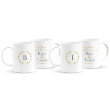 Monogramos páros bögre 2 bögrék, csészék