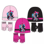  Monster High gyerek sapka + kesztyű szett 52 Cm (Sötét rózsaszín)