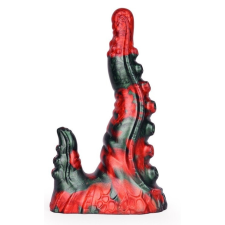 MONSTERED Bukolix – prémium fekete-piros dildó 16 x 5 cm műpénisz, dildó