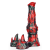 MONSTERED Jofortix – prémium fekete-piros dildo 23 x 7 cm