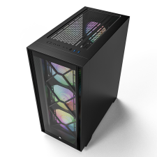 Montech air 1000 premium black üveg ablakos fekete számítógépház számítógép ház