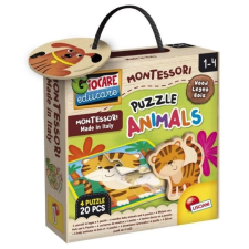  Montessori állatos fa puzzle puzzle, kirakós