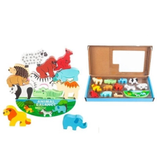 Montessori egyensúlyozó fa állatfigurák fajáték