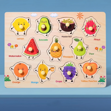  Montessori fejlesztő fa puzzle játék Járművek gyerekeknek 1 kreatív és készségfejlesztő