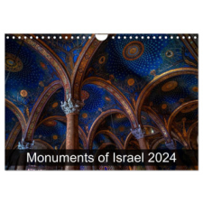  Monuments of Israel 2024 (Wall Calendar 2024 DIN A4 landscape), CALVENDO 12 Month Wall Calendar naptár, kalendárium