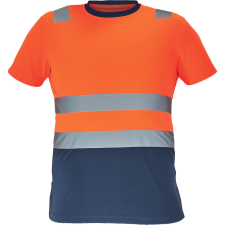 MONZON Hi-Vis póló narancs-navy XL láthatósági ruházat