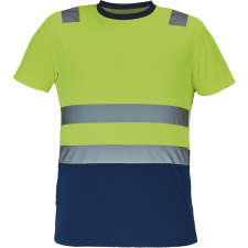 MONZON Hi-Vis póló sárga-navy 2XL láthatósági ruházat