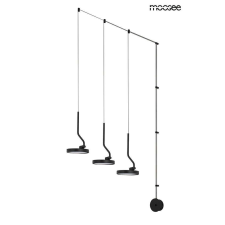 MOOSEE fali lámpa FLAT 3 fekete világítás