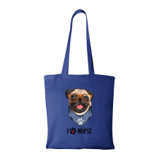 Mopsz - Bevásárló táska kék v2 ajándéktárgy