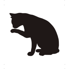  Mosakodó macska autó matrica fekete #380 matrica