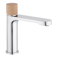  Mosdó csaptelep SAT Fusion leeresztőszelep nélkül kar világos fa SATBSFU271DS csaptelep