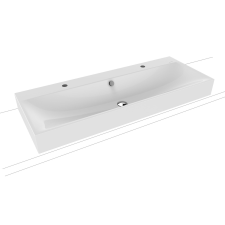  Mosdó lapra Kaldewei SILENIO 120x46 cm fehér színben fényes felülettel két nyílással a csaptelep számára 906406043001 fürdőszoba bútor
