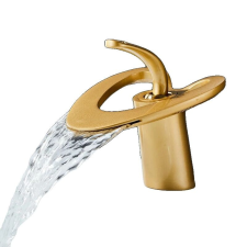  Mosócsaptelep, egy fogantyú, fedélzetre szerelhető, szálcsiszolt arany csaptelep