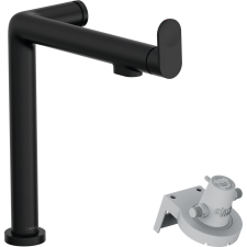 Mosogató csaptelep Hansgrohe Aqittura leeresztőszelep nélkül matt fekete 76804670 csaptelep