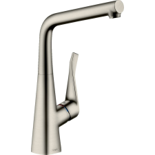 Mosogató csaptelep Hansgrohe Metris M71 forgó karral rozsdamentes acél megjelenés 14822800 csaptelep