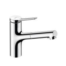 Mosogató csaptelep Hansgrohe Zesis kihúzható zuhannyal, 2 áram króm 74800000 csaptelep