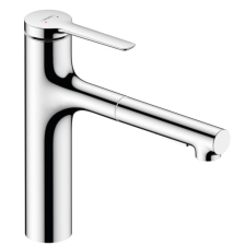 Mosogató csaptelep Hansgrohe Zesis kihúzható zuhannyal, 2 áram króm 74801000 csaptelep