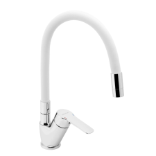  Mosogató csaptelep Novaservis Metalia 54 szilikon karral fehér/króm 54014F,0B csaptelep