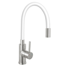  Mosogató csaptelep Novaservis szilikon karral fehér-rozsdamentes 70710,4B csaptelep