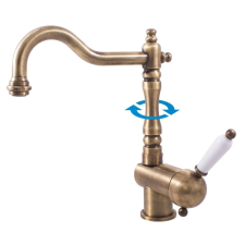  Mosogató csaptelep RAV SLEZÁK forgó karral régi sárgaréz E508.5/8SM csaptelep