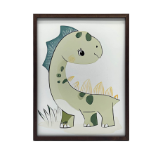 MOSOLYGÓ DINOSZAUROR VÁSZFESTÉSE A FALRA PREMIUM VÁSZON 30x40 CM grafika, keretezett kép