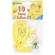  Mosolygós lufi 10 darabos készlet - 30 cm party kellék