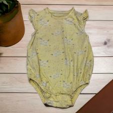 Mothercare Sárga, virágos body kombidressz, body