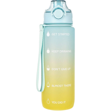 Motivációs kulacs, 750 ml, zöld-kék, Starpak kulacs, kulacstartó
