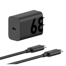 Motorola TURBOPOWER hálózati töltő USB-C aljzat (5V/3A, 68W, gyorstöltő + USB-C kábel) fekete (SJMC682) (SJMC682) mobiltelefon kellék